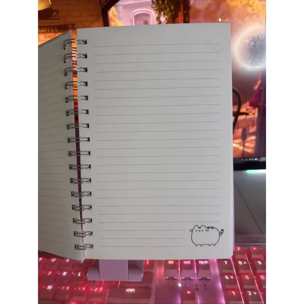 Pusheen Pink Notebook Yum Fries Squishy 3D Cover 160 Lined Pages 2025 Spiral
